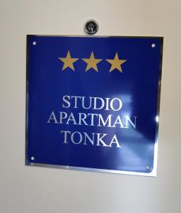 Certifikát, ocenenie alebo iný dokument vystavený v ubytovaní Studio apartman Tonka + 2 fotografie