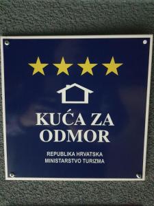 Certifikát, hodnocení, plakát nebo jiný dokument vystavený v ubytování Kuća za odmor Primavera