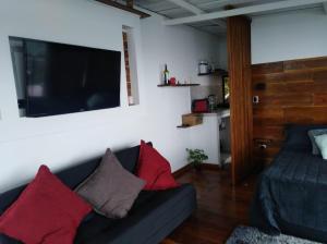 TV a/nebo společenská místnost v ubytování Glamping Casa Viva