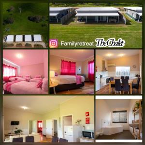 a collage of pictures of a bedroom and a living room at THE FAMILY RETREAT in Metricup