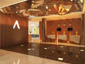 Lobi atau kawasan kaunter penerimaan di Pollos Hotel & Gallery
