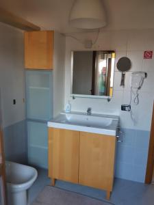 łazienka z umywalką i toaletą w obiekcie CASA CERVI w mieście Cervignano D'adda