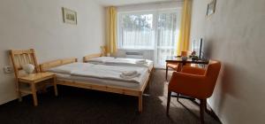 Posteľ alebo postele v izbe v ubytovaní HOTEL SVRATKA