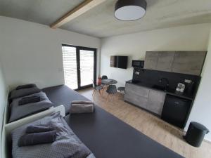 Posezení v ubytování Moderní byt v Relax Vila Lipno u pláže Windy Point