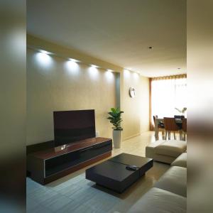 TV a/nebo společenská místnost v ubytování Apartamento com Vista para a Baía de Luanda