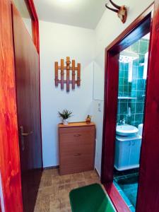 a bathroom with a sink and a mirror at BonaMi Divcibare in Divčibare +23 photos