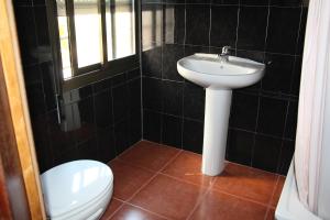 Koupelna v ubytování Hostal Bocanegra