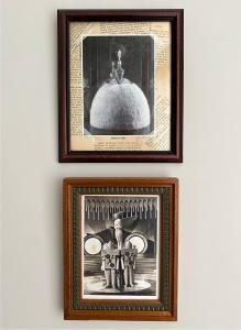 dos cuadros enmarcados en una pared con una imagen de una cúpula en Casa Doña Carmela GuestHouse - Adults Only, en Santa Cruz de Tenerife