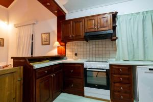 Kuchyň nebo kuchyňský kout v ubytování Lenna's Villas Zante