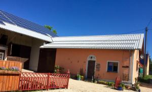 a house with solar panels on the side of it at Emma in Burladingen