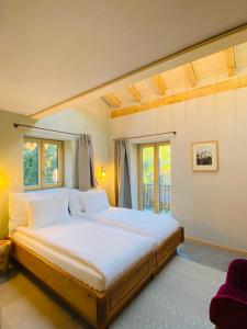 Postel nebo postele na pokoji v ubytování Chalet Bergheimat Zermatt