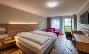 Postel nebo postele na pokoji v ubytování Apfelblüte bed & breakfast 8 km vom Bodensee