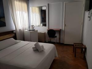 Cama ou camas em um quarto em Palace Hotel Mendoza