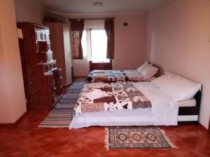 a bedroom with two beds and a window at Casa Dana in Borsa
