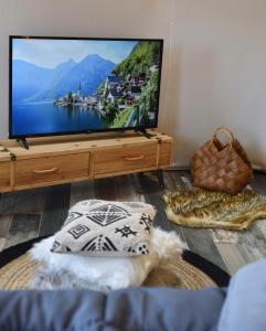 TV a/nebo společenská místnost v ubytování Mountain tea