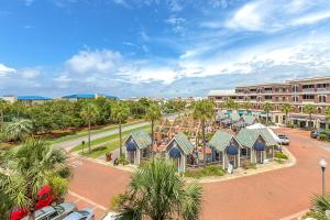an aerial view of a resort with a playground at Village of South Walton CB 243 in Rosemary Beach