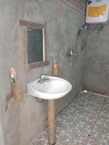 Koupelna v ubytování Mu Cang Chai Big view homestay