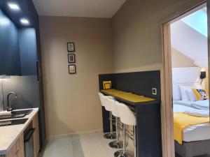 Kuchyň nebo kuchyňský kout v ubytování Kaposvár Apartman