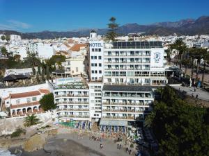 an aerial view of a hotel in a city at Hotel Balcón de Europa in Nerja