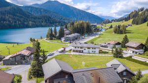 Pemandangan dari udara bagi Ferienhaus Davos "Ob dem See"