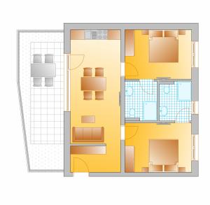 Půdorys ubytování Appartement Hammerrain