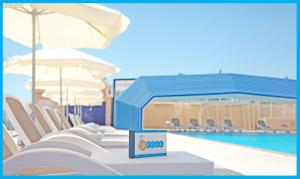 Bazén v ubytování Poseidonia Beach Hotel nebo v jeho okolí