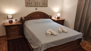 Кровать или кровати в номере Villa Ariadni