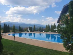 a large swimming pool in the middle of a yard at Aspen Heights 4 beds studio in Bansko
