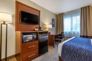 a hotel room with a television and a bed at Comfort Inn I-17 & I-40 Flagstaff in Flagstaff