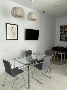 TV a/nebo společenská místnost v ubytování Coworking Studio