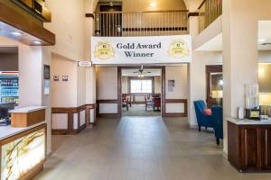 a hospital lobby with a cold award winner sign on the wall at MainStay Suites Edinburg South in Edinburg +79 photos