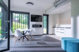 Kuchyň nebo kuchyňský kout v ubytování Kääriku Team Cabin