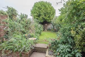 a garden with trees and plants and a yard at North Cottage, Alderton in Woodbridge
