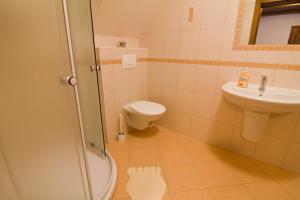 Koupelna v ubytování Apartmány Udatný