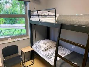 Posteľ alebo postele v izbe v ubytovaní Pokoje Duchówka