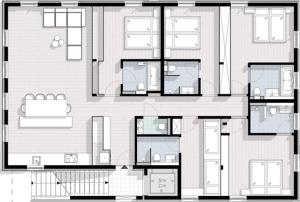 Plan piętra w obiekcie Chalet Marmotta NEVE - Luxus Chalet Ski-In Ski-Out