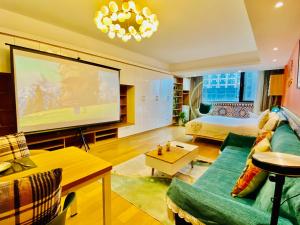 Area soggiorno di Huangshan Sky Small Nest B&B