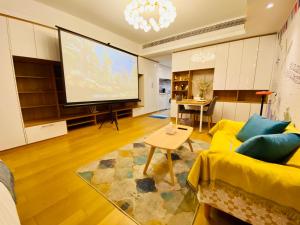 Area soggiorno di Huangshan Sky Small Nest B&B