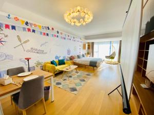 Area soggiorno di Huangshan Sky Small Nest B&B