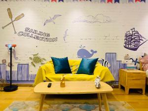 Area soggiorno di Huangshan Sky Small Nest B&B