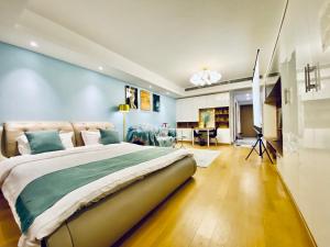 Letto o letti in una camera di Huangshan Sky Small Nest B&B