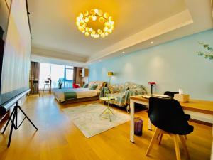 Area soggiorno di Huangshan Sky Small Nest B&B