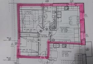 Půdorys ubytování Appartamento Al Borgo