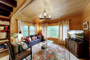 Et sittehjørne på Sprucewold Cabin