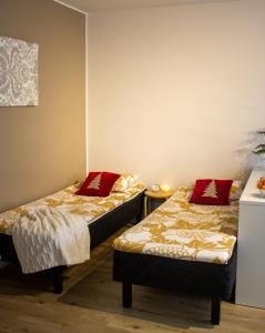 Кровать или кровати в номере Lainaanranta Apartment