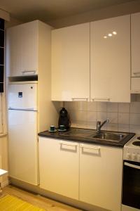Kuchyň nebo kuchyňský kout v ubytování Lainaanranta Apartment