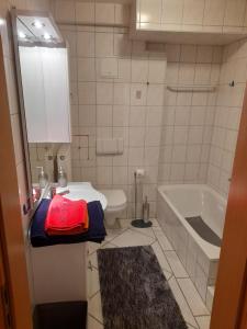 Koupelna v ubytování Souterrain Wohnung in Bensheim