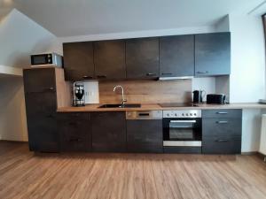 Kuchyň nebo kuchyňský kout v ubytování Ferienhaus am Mühlengraben