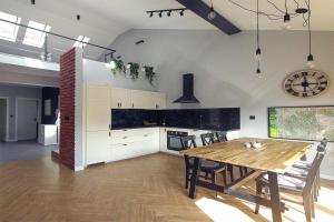 Kuchyňa alebo kuchynka v ubytovaní Sun&Sport Apartament PANORAMA dwupoziomowy i przestronny
