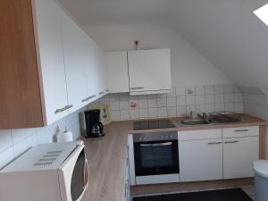 Kuchyň nebo kuchyňský kout v ubytování Gästehaus Rüger